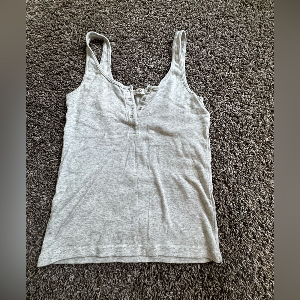 Brandy Melville White Fitted Sleeveless Tank Top